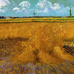 Vincent van Gogh’s Wheatfield with Sheaves (1888) – Rustic Golden Field Canvas Print