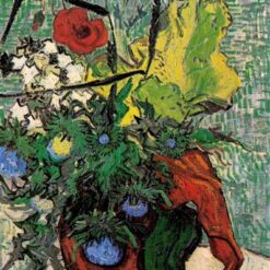 Vincent van Gogh Wild Flowers and Thistles in a Vase (1890) – Bright and Bold Floral Art
