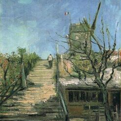 1886 Windmill on Montmartre by Vincent van Gogh – Stunning Paris Scene Canvas Art