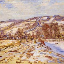 Claude Monet Winter at Giverny (1886) – High-Quality Custom Oil Painting Reproduction, Dafen Village