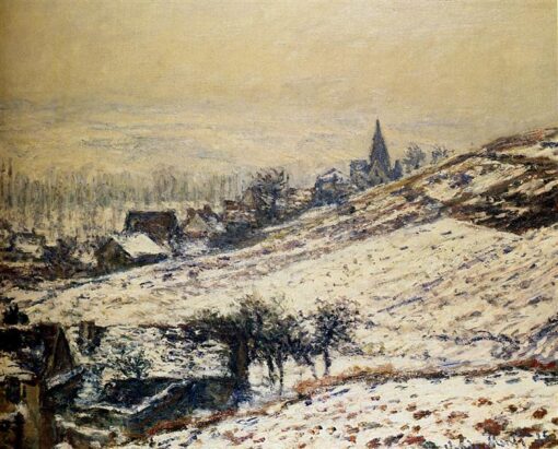 Winter at Giverny (1885) by Claude Monet – Handcrafted Oil Painting Reproduction, Dafen Village Masterpiece