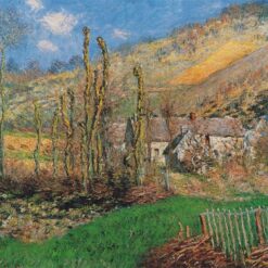 Winter Landscape at the Val de Falaise by Claude Monet (1885) – Elegant Hand-Painted Oil Painting, Made by Dafen Village