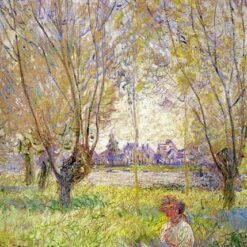 Claude Monet Woman Sitting under the Willows (1880) – Premium Handcrafted Oil Painting Reproduction, Dafen Village