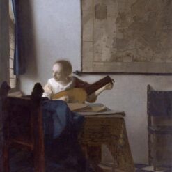 Vermeer 'Woman with a Lute' (c.1662-1664) – A Masterful Depiction of the Female Form and Musical Beauty