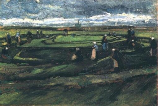 1882 Women Mending Nets in the Dunes – Van Gogh’s Reflection of Hard Work and Nature