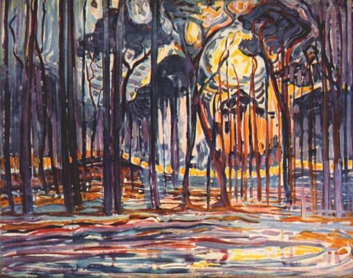 Woods Near Oele” by Piet Mondrian – 1908 Oil Painting Reproduction