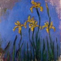 Claude Monet Yellow Irises (1914-1917) – Beautiful Custom Oil Painting Reproduction, Dafen Village Studio