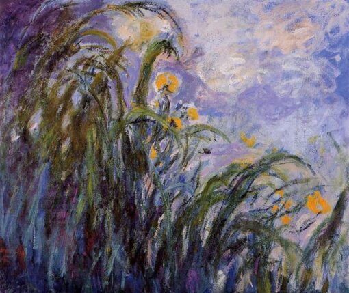 Yellow Irises (1914-1917) by Claude Monet – Handcrafted Oil Painting Reproduction, Dafen Village Masterpiece