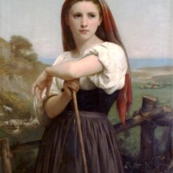 Buy "Young Shepherdess" by William-Adolphe Bouguereau | Custom Oil Painting Reproduction from Dafen Village