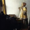 Johannes Vermeer 'Young Woman with a Pearl Necklace' (c.1662) – A Refined Study in Light and Beauty