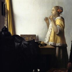 Johannes Vermeer 'Young Woman with a Pearl Necklace' (c.1662) – A Refined Study in Light and Beauty