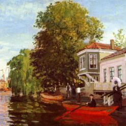 Hand-Painted Zaan at Zaandam by Claude Monet (1871) – Custom Oil Painting Reproduction, Dafen Village