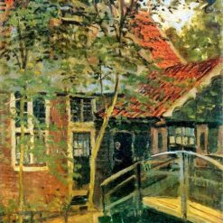 Claude Monet Zaandam, Little Bridge (1871) – Beautiful Custom Oil Painting Reproduction, Dafen Village Studio