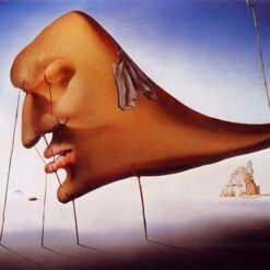 Surrealist Oil Painting Inspired by Salvador Dali’s "Sleep" – Dreamlike Symbolic Art for Contemporary Interiors