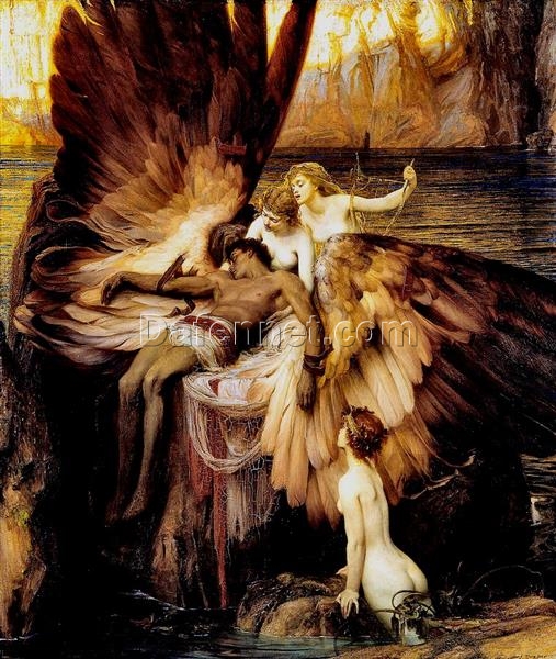 The Lament for Icarus by Herbert James Draper – Custom Oil Painting Reproduction