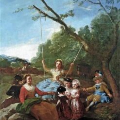 The Swing by Francisco Goya | Romantic Genre Painting from 1779