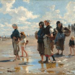 John Singer Sargent’s The Oyster Gatherers of Cancale – Impressionist Landscape Painting Replica