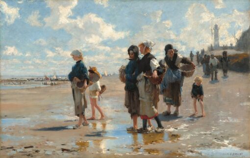John Singer Sargent’s The Oyster Gatherers of Cancale – Impressionist Landscape Painting Replica