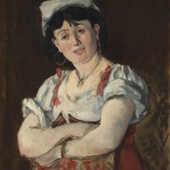 The Italian Woman – Inspired by Édouard Manet (1860) Realist Portrait Oil Painting Reproduction