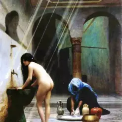 Jean-Léon Gérôme’s A Moorish Bath (Turkish Woman Bathing No. 2) – Orientalist Painting Replica