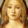 The Virgin from The Virgin and Child with Saint John and an Angel by Sandro Botticelli - 1490 Renaissance Religious Painting