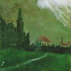 Impressionism-Inspired Landscape by Salvador Dalí – Early 20th Century Oil on Cardboard