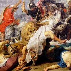 Peter Paul Rubens’ Lion Hunt – c.1621 Baroque Masterpiece Replica