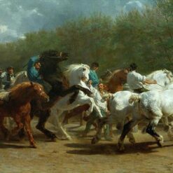 Rosa Bonheur’s The Horse Fair – Realism Oil Painting of Horses and Animal Life