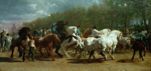 Rosa Bonheur’s The Horse Fair – Realism Oil Painting of Horses and Animal Life