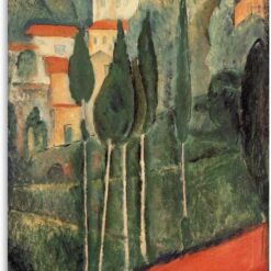 Amedeo Modigliani’s Landscape – Expressionist Masterpiece Painting Replica