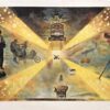 Surrealist Cityscape "The Railway Station at Perpignan" Inspired by Salvador Dali – Classic Period Oil Painting