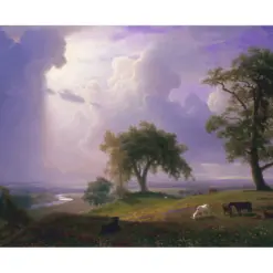 Albert Bierstadt’s California Spring – Romantic Landscape Painting Replica