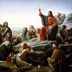 Carl Bloch’s The Sermon on the Mount (1877) – Religious Oil Painting on Copper Reproduction