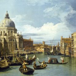 Giovanni Antonio Canal’s 'The Entrance to the Grand Canal, Venice' (ca. 1730) – High-Quality Rococo Oil Reproduction