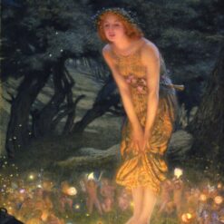 Custom Watercolor Reproduction of Edward Robert Hughes' 'Midsummer Eve' – Pre-Raphaelite Masterpiece