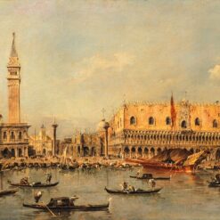 Custom Oil Painting Reproduction of Ducale Palace in Venice by Francesco Guardi