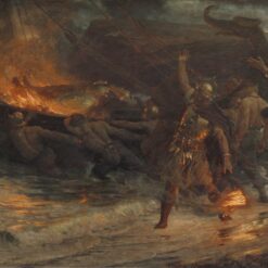 Frank Dicksee’s The Funeral of a Viking – Victorian Art Masterpiece Replica