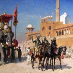 Orientalist Masterpiece – Great Mogul and His Court Returning from the Great Mosque by Edwin Lord Weeks