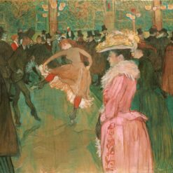 At the Moulin Rouge: The Dance by Henri de Toulouse-Lautrec – Handcrafted Post-Impressionist Art Reproduction