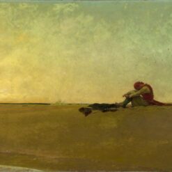 Custom Oil Painting of Ausgesetzt (Marooned) by Howard Pyle – Post-Impressionist Genre Painting