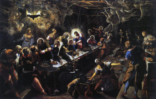 The Last Supper by Jacopo Tintoretto – Handcrafted Religious Masterpiece Reproduction