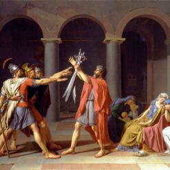 Custom Oil Reproduction of Jacques-Louis David’s The Oath of the Horatii – 1786 Neoclassical Historical Painting