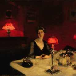 Impressionist Masterpiece – A Dinner Table at Night (Le Verre de Porto), 1884 by John Singer Sargent