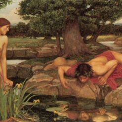 John William Waterhouse’s Echo and Narcissus – 1903 Realist Masterpiece Replica