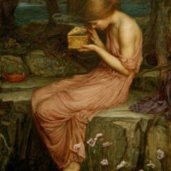 John William Waterhouse’s Psyche Opening the Golden Box – 1903 Realist Masterpiece Replica