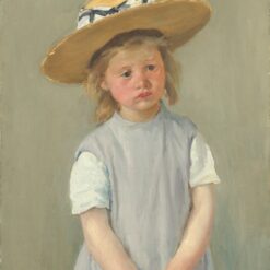 Mary Cassatt’s Child in a Straw Hat – Impressionist Portrait Painting Replica