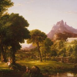 Thomas Cole’s Dream of Arcadia – 1838 Romantic Landscape Oil Painting Replica