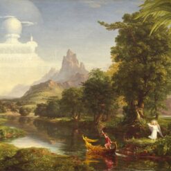 Thomas Cole’s The Voyage of Life: Youth – 1842 Romantic Landscape Painting Replica