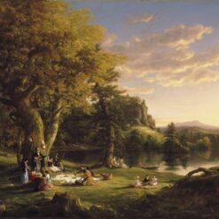 The Pic-Nic by Thomas Cole – Handcrafted 1846 Romantic Landscape Art Reproduction