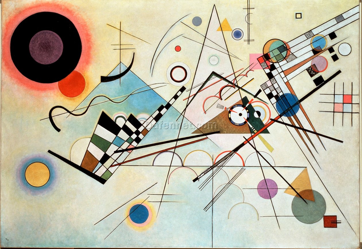 Expressionist Oil Painting of Kandinsky’s ‘Composition VIII’ – Hand-Painted Reproduction from Dafen Village